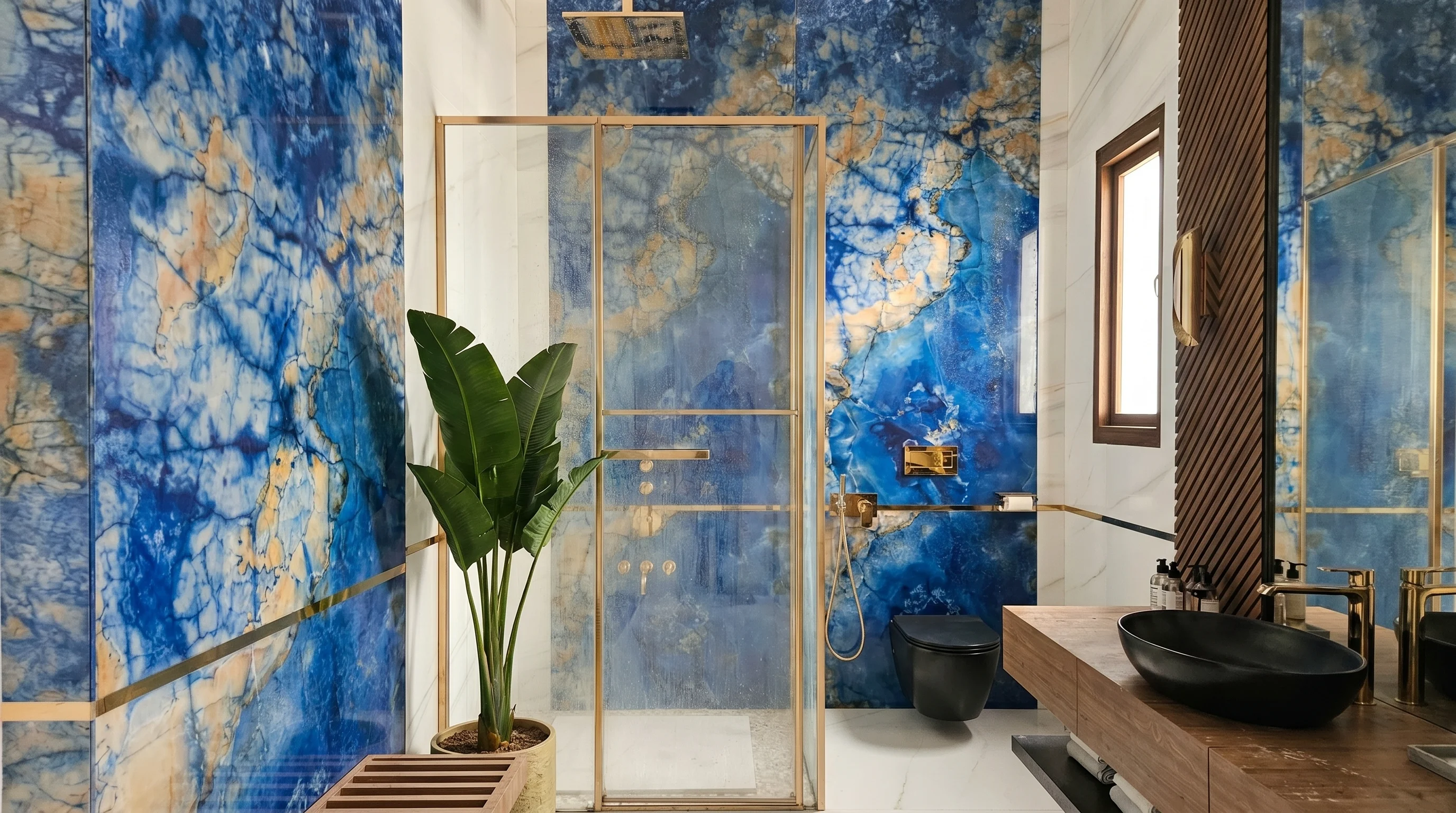 Abstract Azul and Premium White Bathroom gallery image 2
